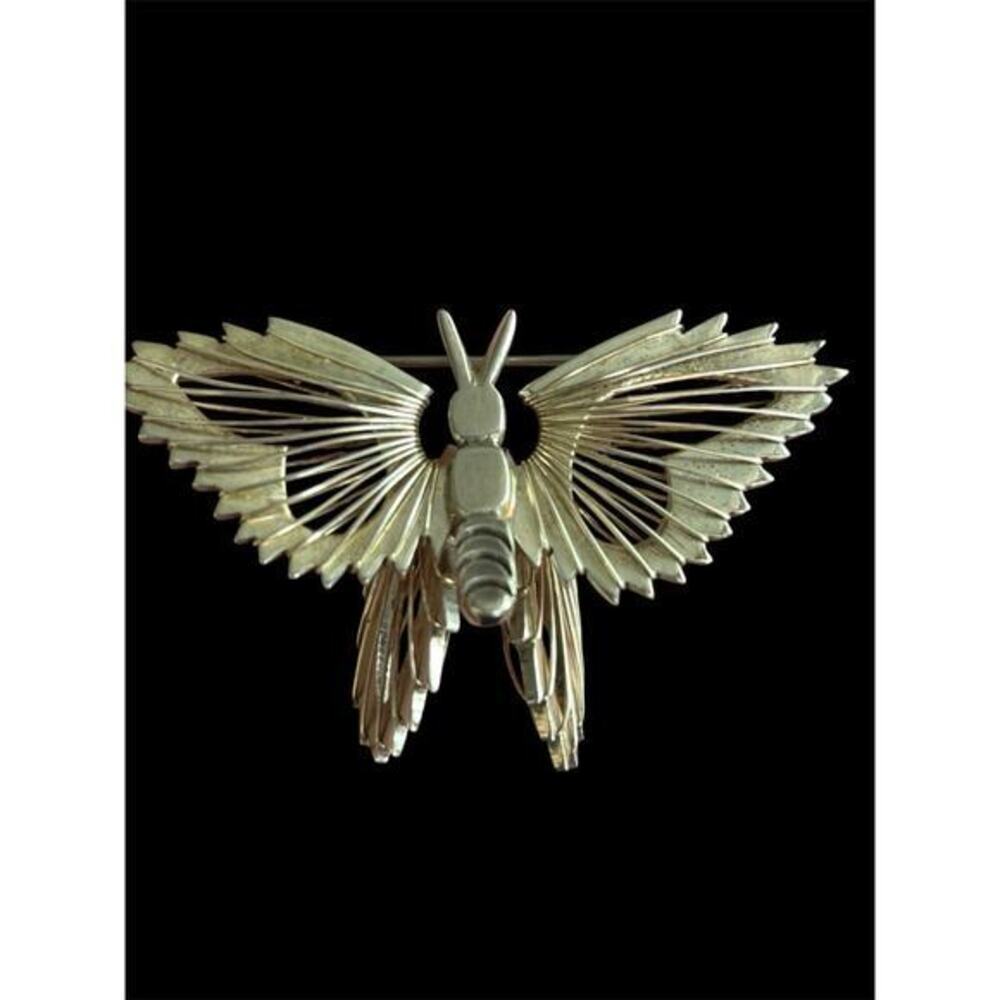 MCM Taxco Sterling Silver Butterfly Insect 3D Brooch 15.82g. 925